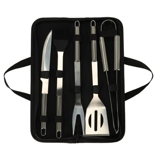 Rozsdamentes acél grill készlet tokban - 6db