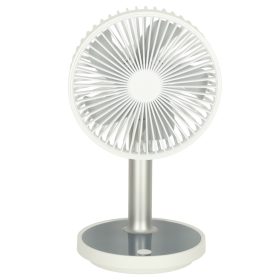 Akkumulátoros asztali ventilátor 17cm - fehér