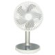 Akkumulátoros asztali ventilátor 17cm - fehér