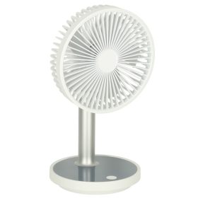 Akkumulátoros asztali ventilátor 17cm - fehér