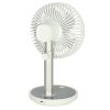 Akkumulátoros asztali ventilátor 17cm - fehér