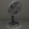 Akkumulátoros asztali ventilátor 17cm - fehér