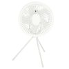 Akkumulátoros asztali ventilátor távirányítóval 18,5cm - fehér