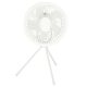 Akkumulátoros asztali ventilátor távirányítóval 18,5cm - fehér