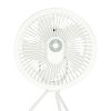 Akkumulátoros asztali ventilátor távirányítóval 18,5cm - fehér