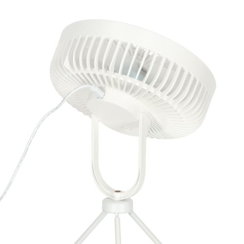 Akkumulátoros asztali ventilátor távirányítóval 18,5cm - fehér