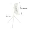 Akkumulátoros asztali ventilátor távirányítóval 18,5cm - fehér