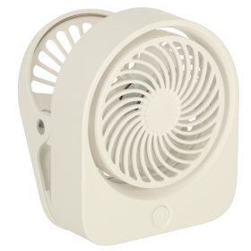 Csipeszes akkumulátoros mini ventilátor - fehér