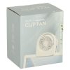 Csipeszes akkumulátoros mini ventilátor - fehér
