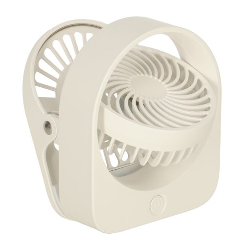 Csipeszes akkumulátoros mini ventilátor - fehér