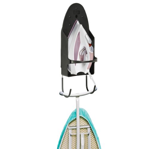 Hőálló vasalótartó vasalódeszka akaszótval 40x14x11cm - fekete