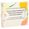 Gyerek szilikon evőkészlet 4db - narancssárga