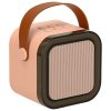 Mini bluetooth karaoke készlet 2 mikrofonnal - rózsaszín