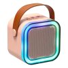 Mini bluetooth karaoke készlet 2 mikrofonnal - rózsaszín