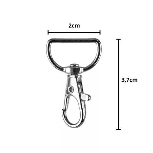 Fém forgós táska karabiner - 500db