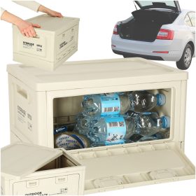   Kemping vagy csomagtartó rendszerező doboz szürke - 40x29x24cm