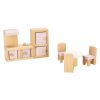 Fa babaház bútorok - 22db