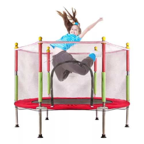 Gyerek kerti trambulin 140cm - piros