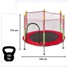 Gyerek kerti trambulin 140cm - piros