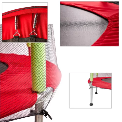 Gyerek kerti trambulin 140cm - piros