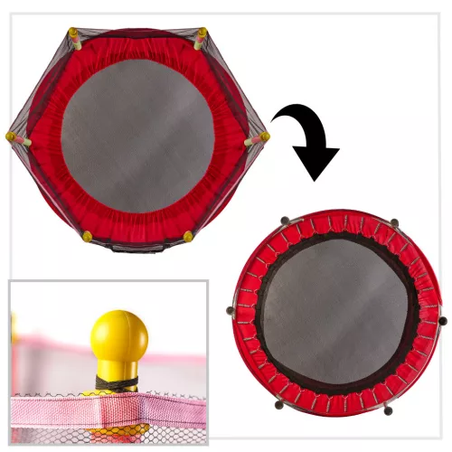 Gyerek kerti trambulin 140cm - piros
