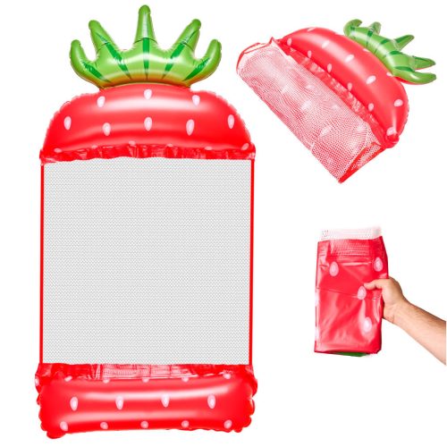 Felfújható hálós strandmatrac - eper