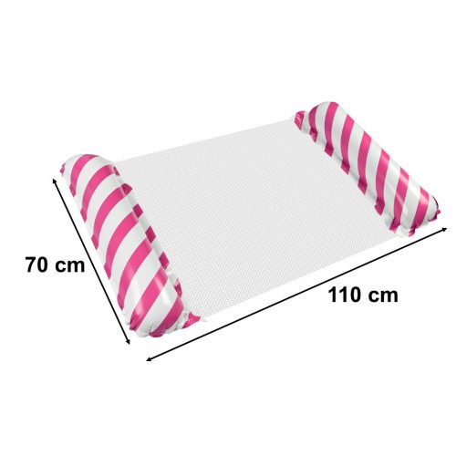 Felfújható hálós strandmatrac, 110x70cm - rózsaszín