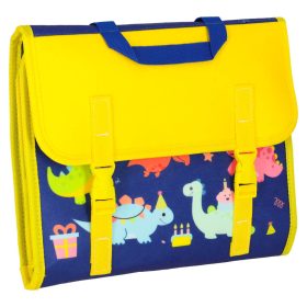 Filc matató könyv tépőzáras matricákkal - kék