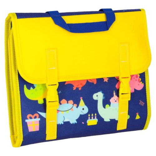 Filc matató könyv tépőzáras matricákkal - kék