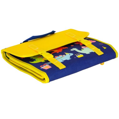 Filc matató könyv tépőzáras matricákkal - kék