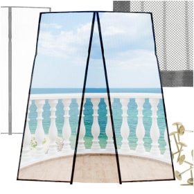 Mágneses ajtó szúnyogháló, fekete - 160x230cm