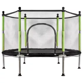 Gyerek trambulin védőhálóval és labdákkal - 140cm
