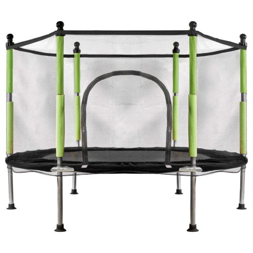 Gyerek trambulin védőhálóval és labdákkal - 140cm