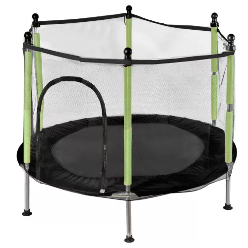 Gyerek trambulin védőhálóval és labdákkal - 140cm