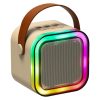Mini bluetooth karaoke készlet 2 mikrofonnal - bézs
