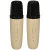 Mini bluetooth karaoke készlet 2 mikrofonnal - bézs