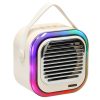 Mini bluetooth karaoke készlet 2 mikrofonnal - krémszínű