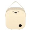 Mini bluetooth karaoke készlet 2 mikrofonnal - krémszínű