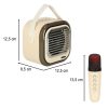 Mini bluetooth karaoke készlet 2 mikrofonnal - krémszínű