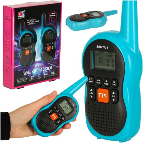 Játék walkie-talkie, kék - 2db