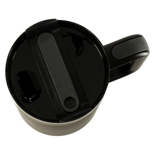 Termoszbögre füllel és szívószállal, fekete - 1200ml