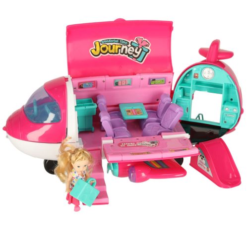 Kihajtható repülő játékkészlet babával