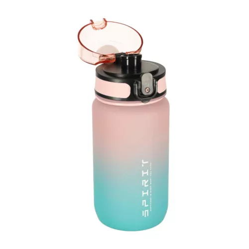 Kulacs jelölésekkel és kattintós fedéllel, rózsaszín/kék - 600ml