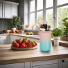 Kulacs jelölésekkel és kattintós fedéllel, rózsaszín/kék - 600ml