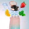 Kulacs jelölésekkel és kattintós fedéllel, rózsaszín/kék - 600ml