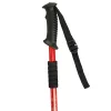 Állítható hosszúságú túrabotok, piros - 65-135cm