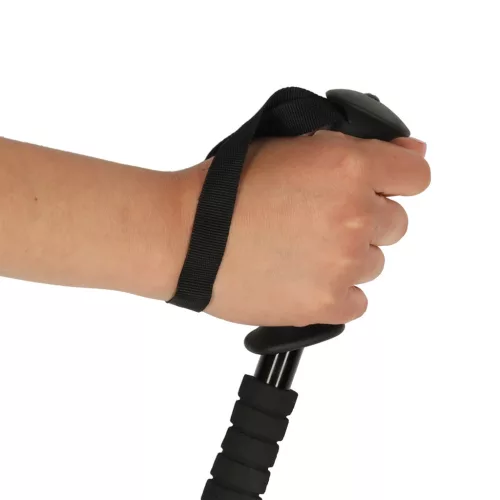 Állítható hosszúságú túrabotok, fekete - 65-135cm