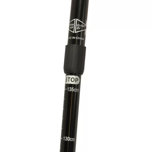 Állítható hosszúságú túrabotok, fekete - 65-135cm