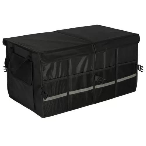 Összecsukható csomagtartó rendszerező hordozó fülekkel 50l, fekete - 30x35x60cm