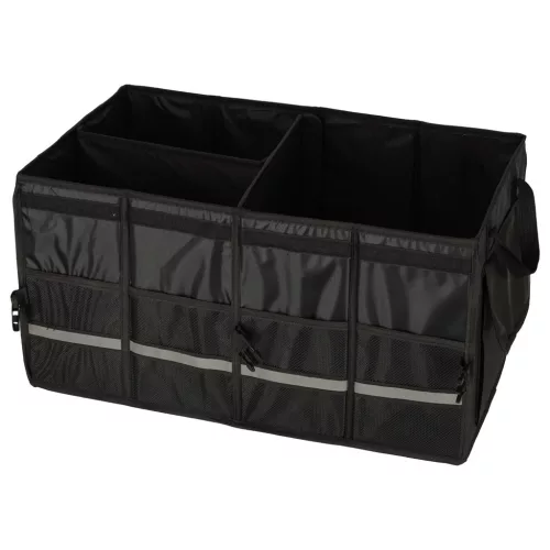 Összecsukható csomagtartó rendszerező hordozó fülekkel 50l, fekete - 30x35x60cm